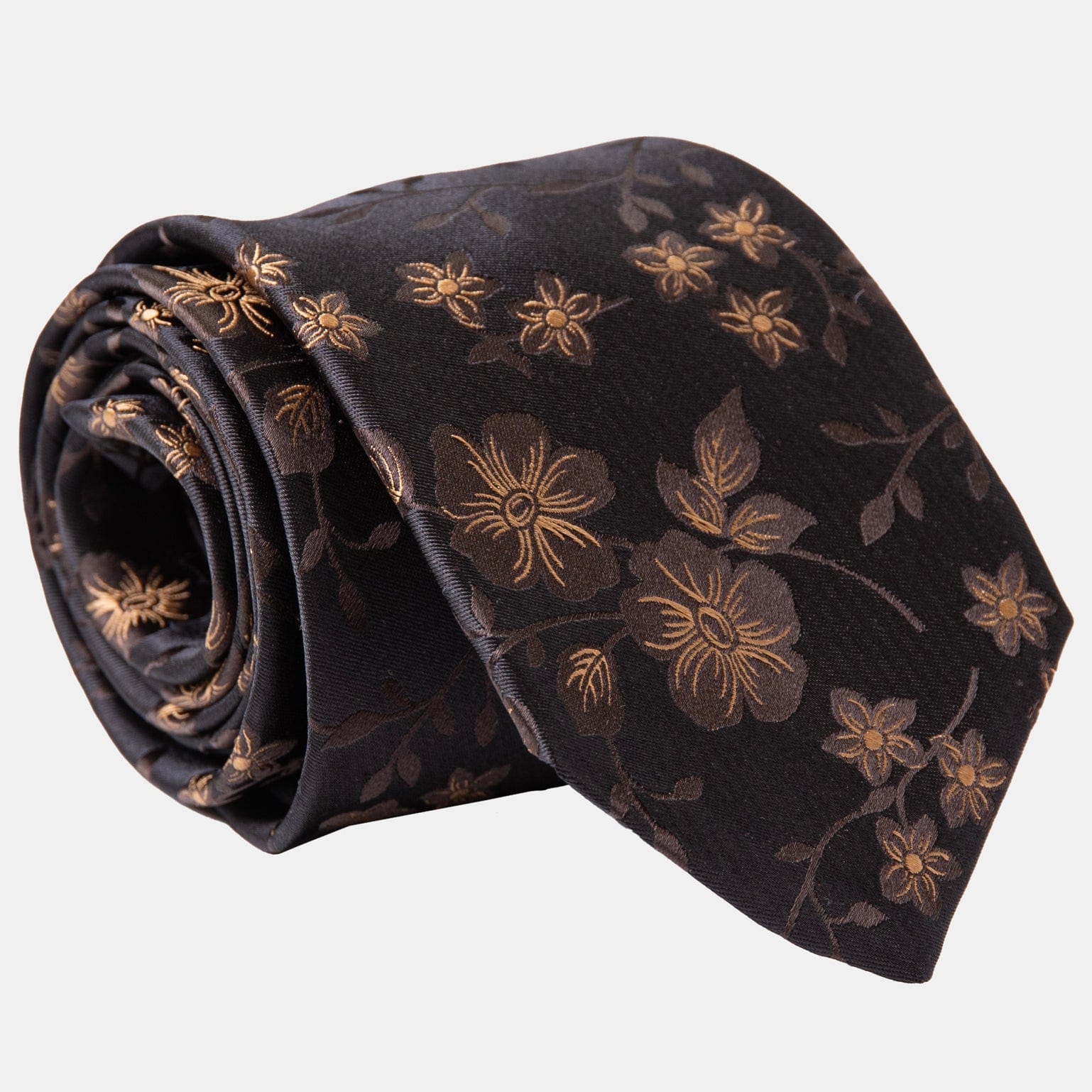 Silvio - Silk Jacquard Tie - Black - Solstik