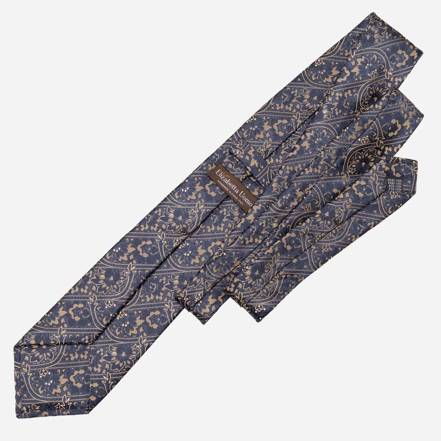 Caruso - Silk Jacquard Tie - Midnight Blue - Solstik