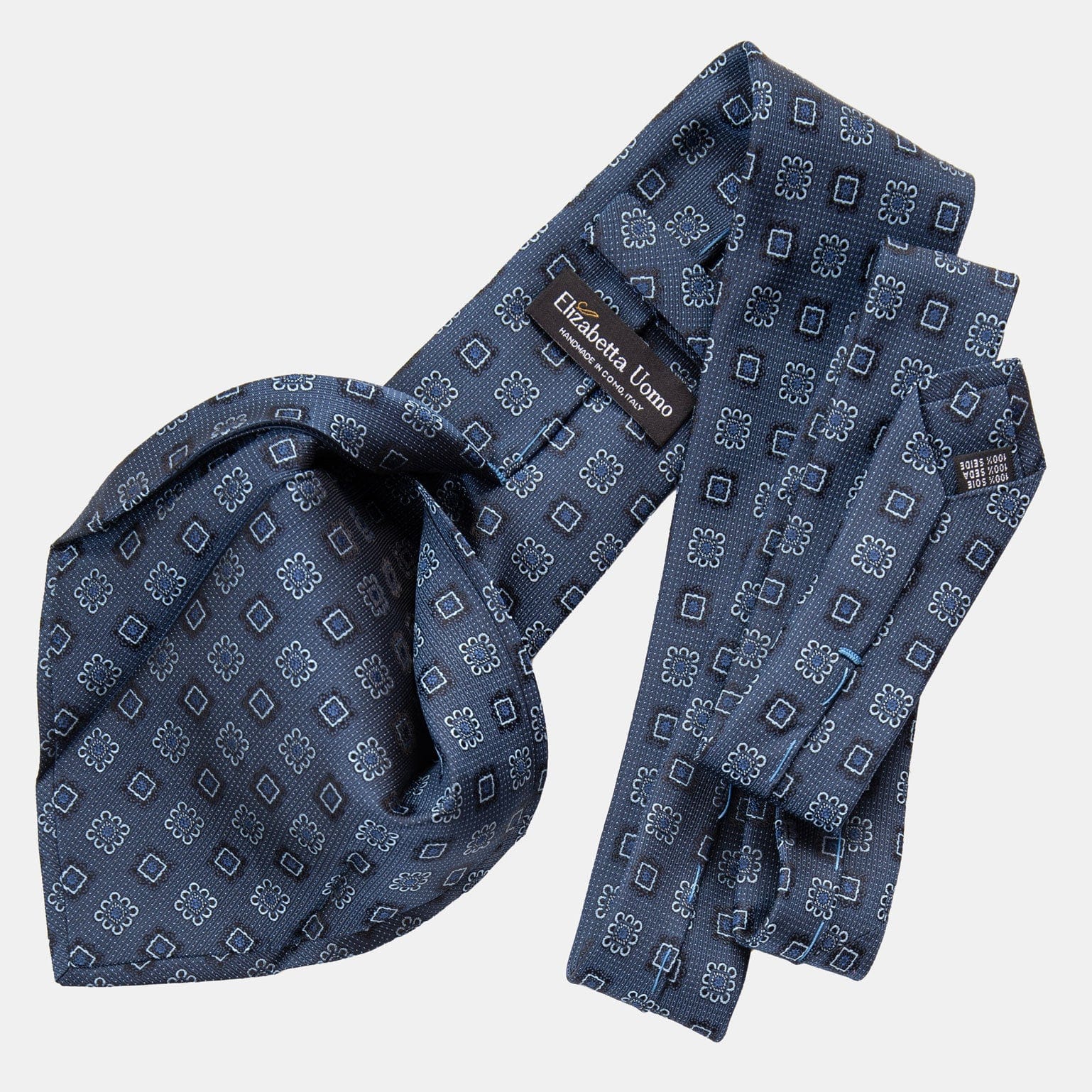 Trento - Silk Jacquard Tie - Blue - Solstik