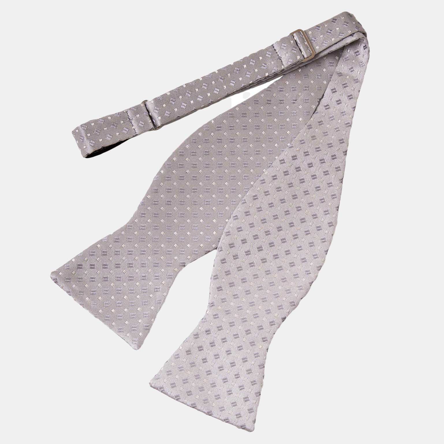 Bellini - Silk Bow Tie - Silver - Solstik