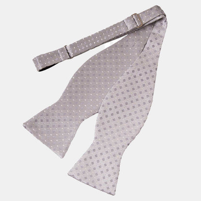 Bellini - Silk Bow Tie - Silver - Solstik