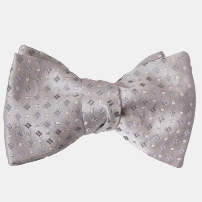 Bellini - Silk Bow Tie - Silver - Solstik