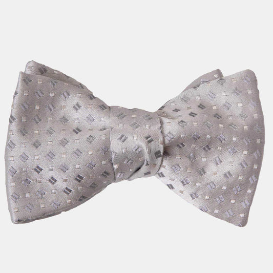 Bellini - Silk Bow Tie - Silver - Solstik
