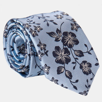 Silvio - Silk Jacquard Tie - Sky Blue - Solstik