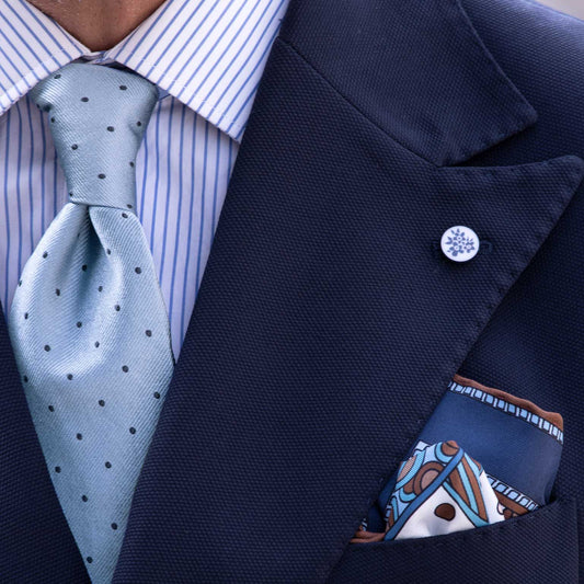 Pisa - Silk Jacquard Tie - Sky Blue - Solstik