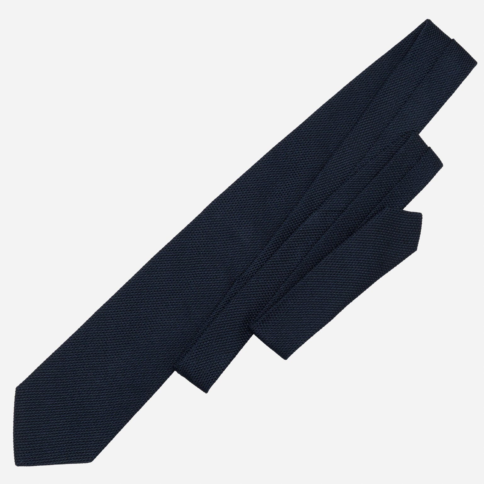 Cavour - Dark Navy Silk Grenadine Tie - Solstik