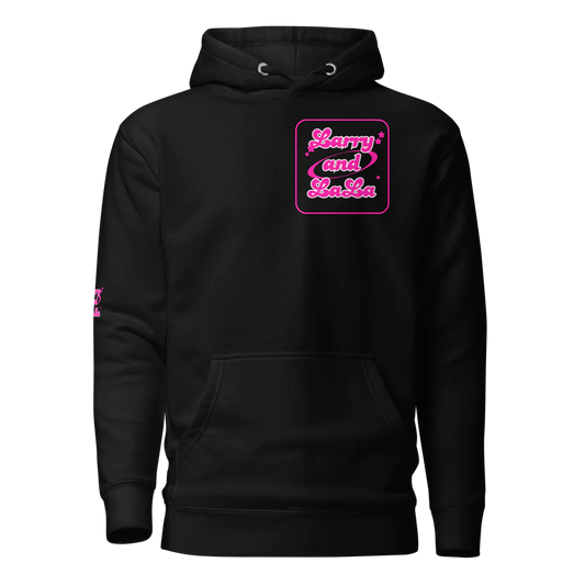 Solstik Bold Print Hoodie in White with Pink Design - Solstik #