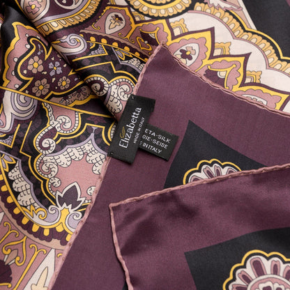 Malta - Silk Foulard - Plum - Solstik