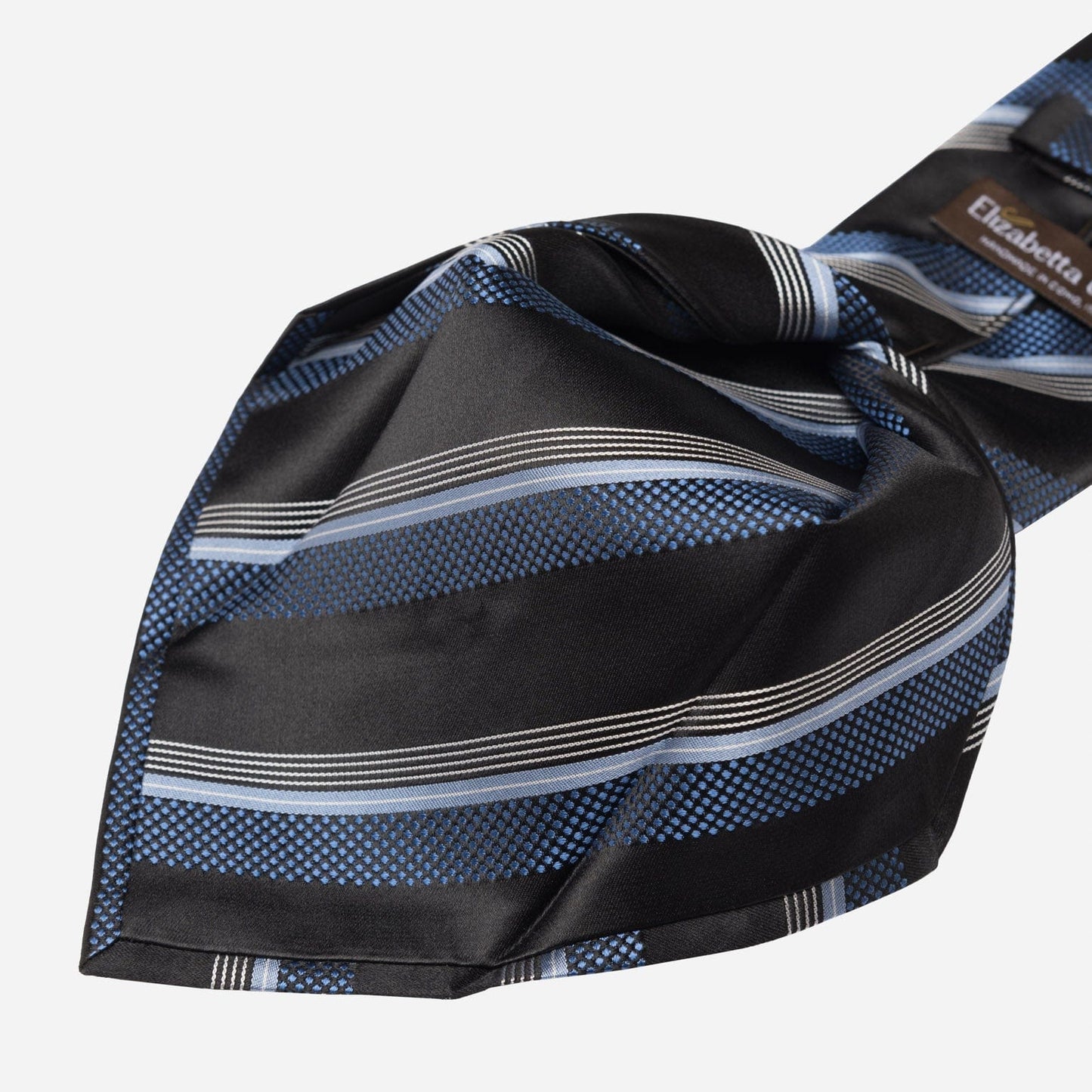 Corso - Silk Jacquard Tie - Black & Blue - Solstik