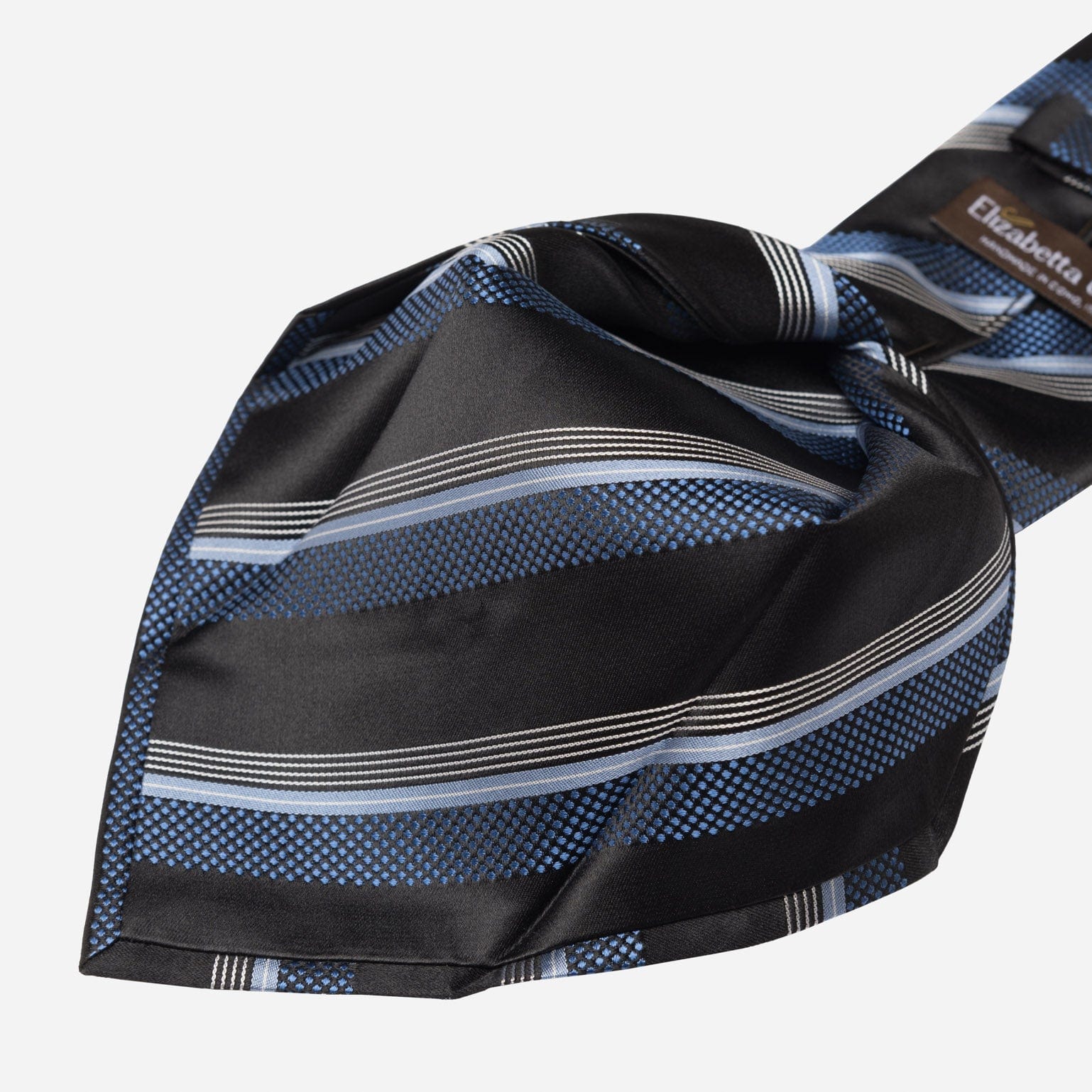 Corso - Silk Jacquard Tie - Black & Blue - Solstik