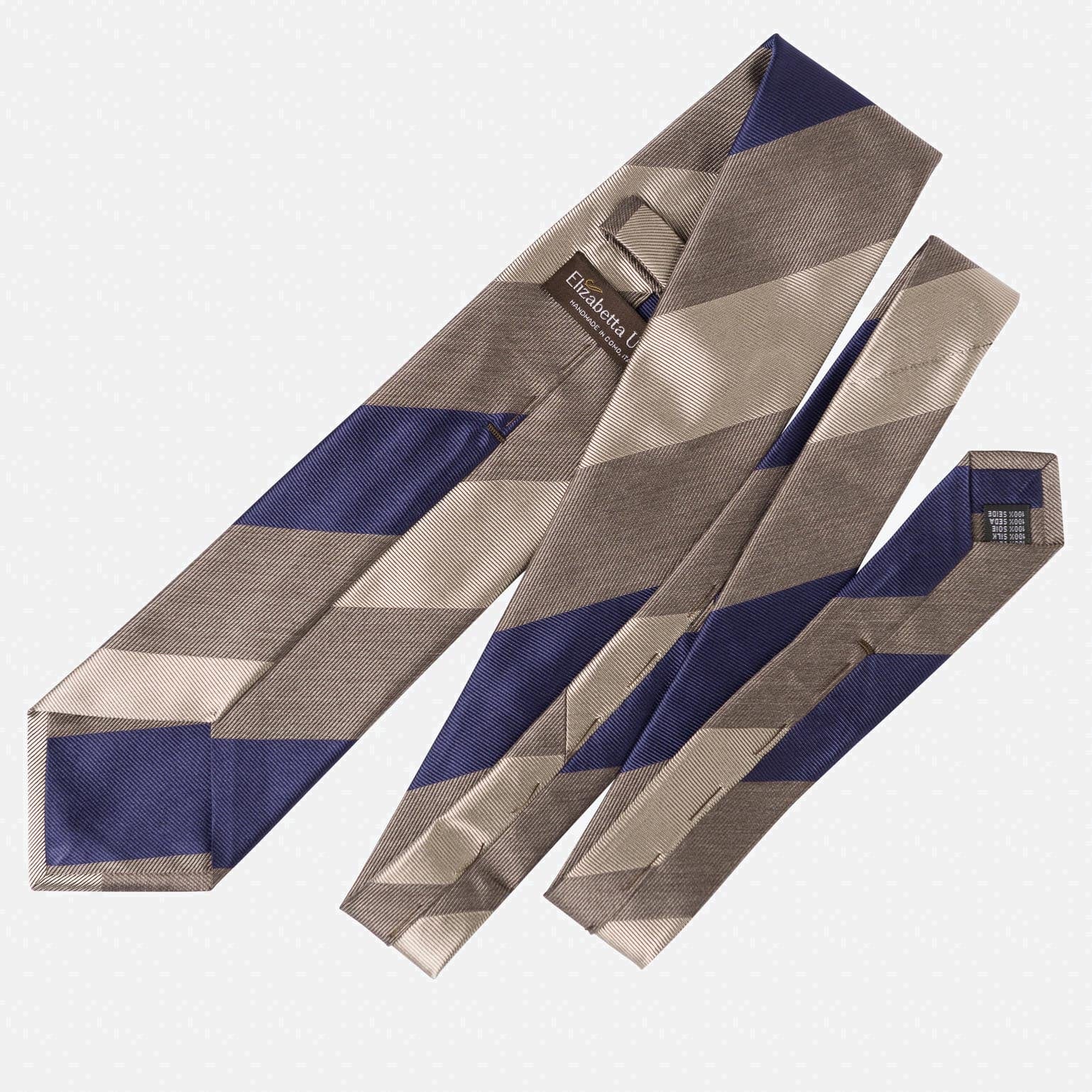 Conero - Silk Jacquard Tie - Taupe Grey - Solstik