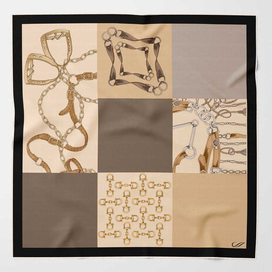 San Siro - Silk Neckerchief - Tan - Solstik