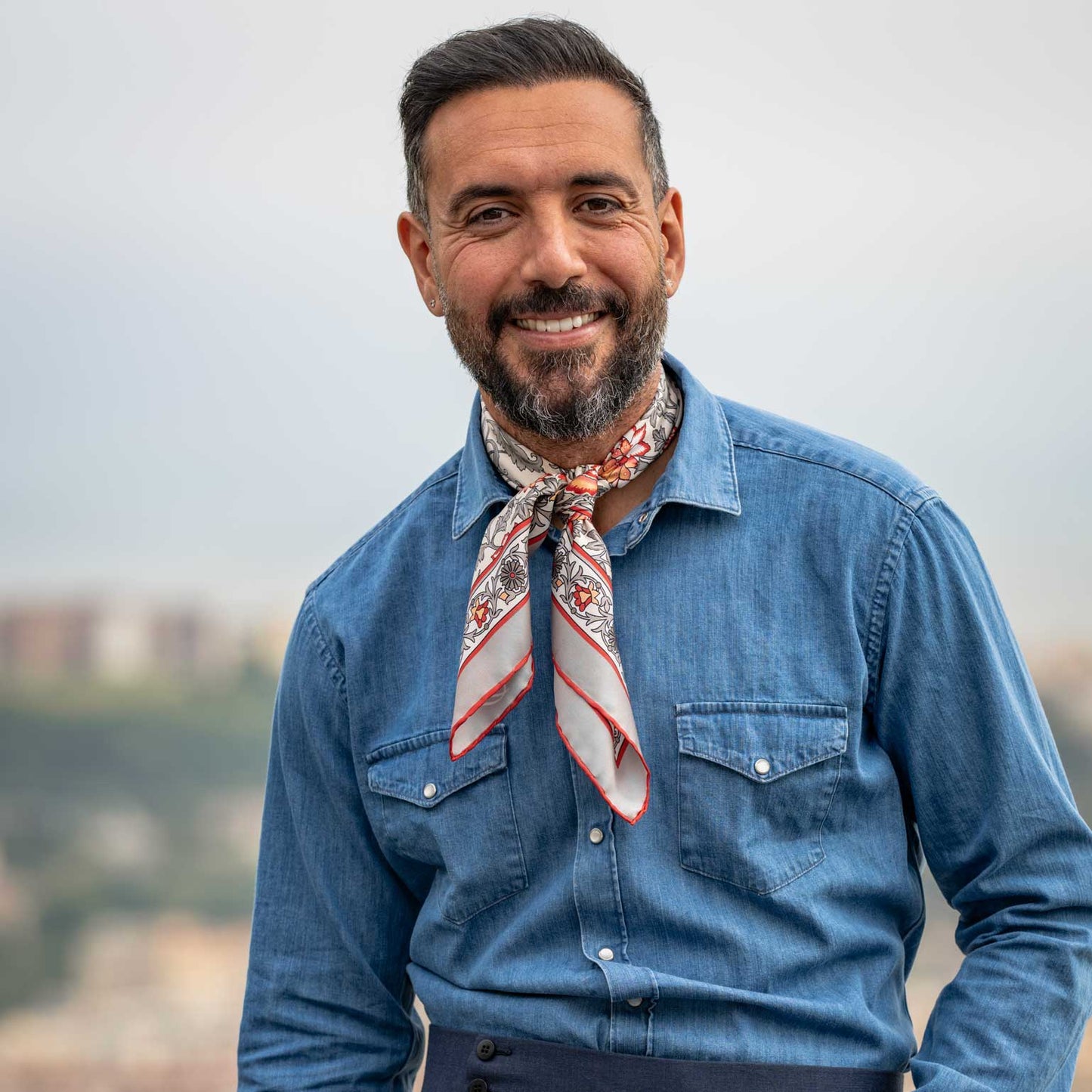 Carrara - Silk Neckerchief - Rosewood - Solstik