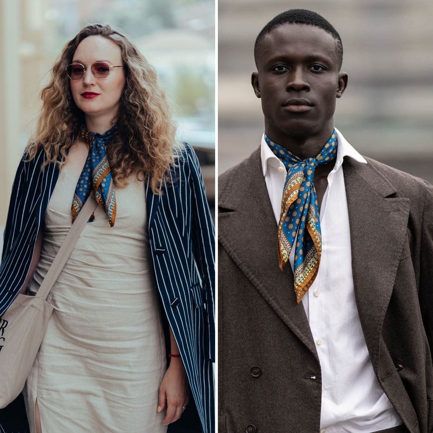 Toscana - Silk Neckerchief - Prussian Blue - Solstik