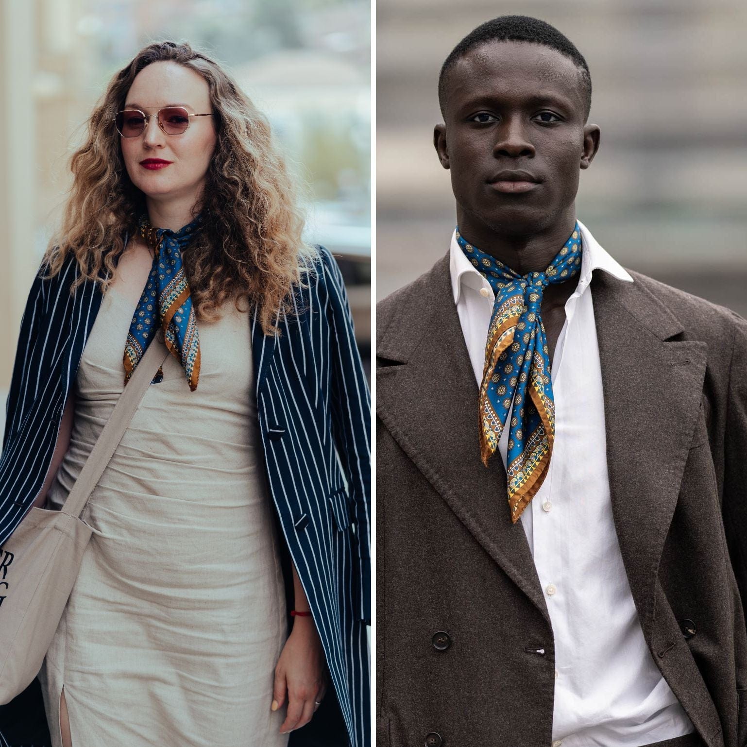 Toscana - Silk Neckerchief - Prussian Blue - Solstik
