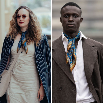 Toscana - Silk Neckerchief - Prussian Blue - Solstik