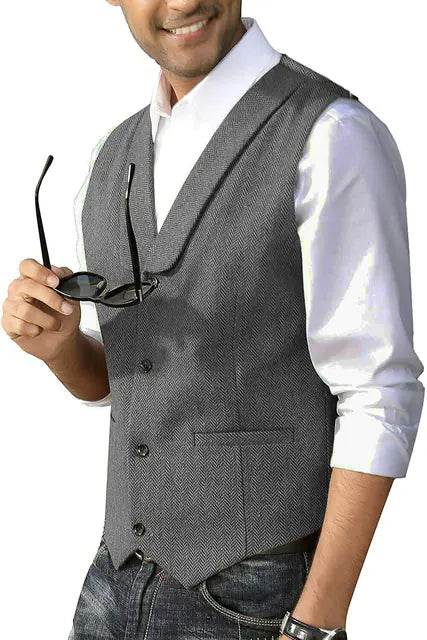 Men's Cashmere Blend Business Vest - Solstik