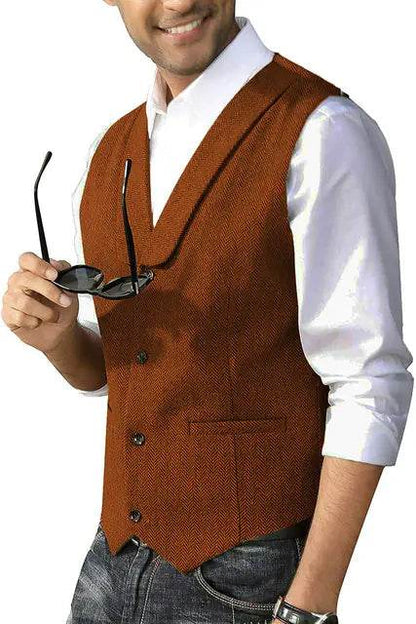 Men's Cashmere Blend Business Vest - Solstik