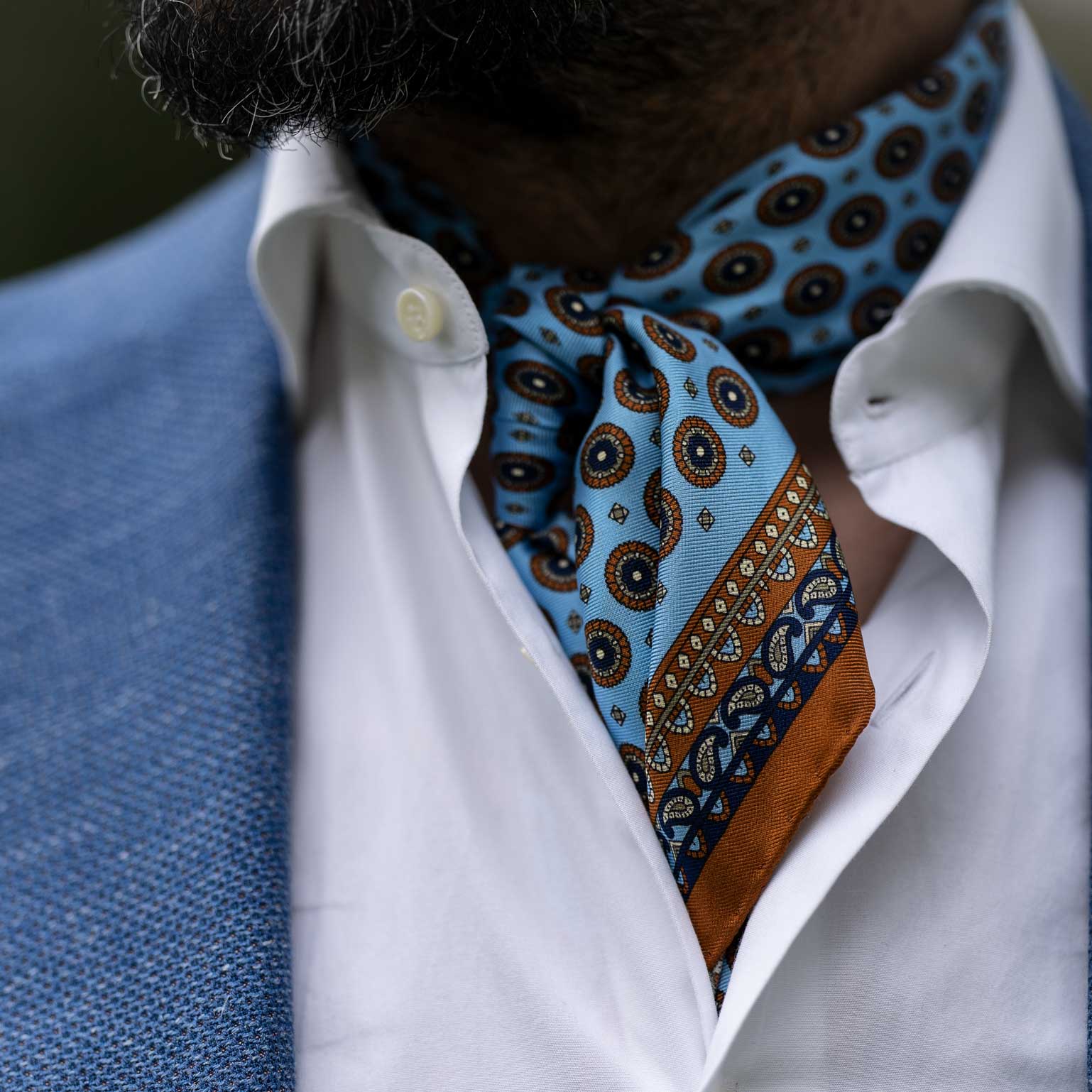 Toscana - Silk Neckerchief - Sky Blue - Solstik