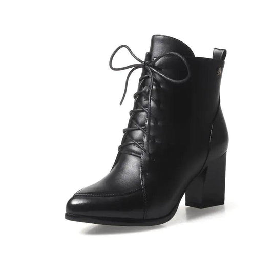Chic Euro Pointed Ankle Heels - Solstik