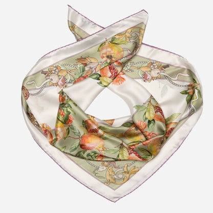 Melograno - Silk Foulard - Venetian Glass Green - Solstik