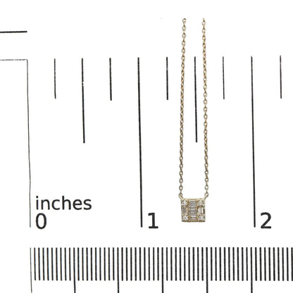 10K Yellow Gold Diamond Mosaic Pendant Necklace - Solstik
