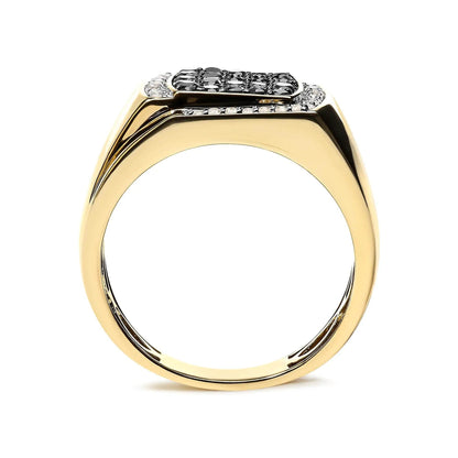 Men's 14K Gold & Silver 1ct Diamond Duo Ring - Solstik
