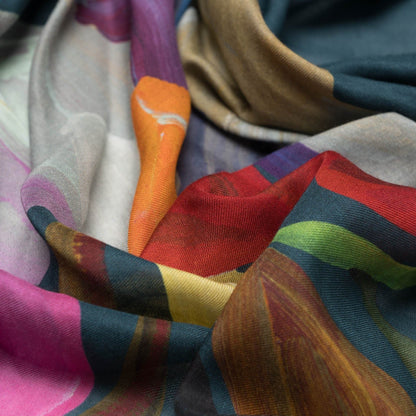 Catrina - Modal Cashmere Scarf Shawl - Petrol Blue - Solstik