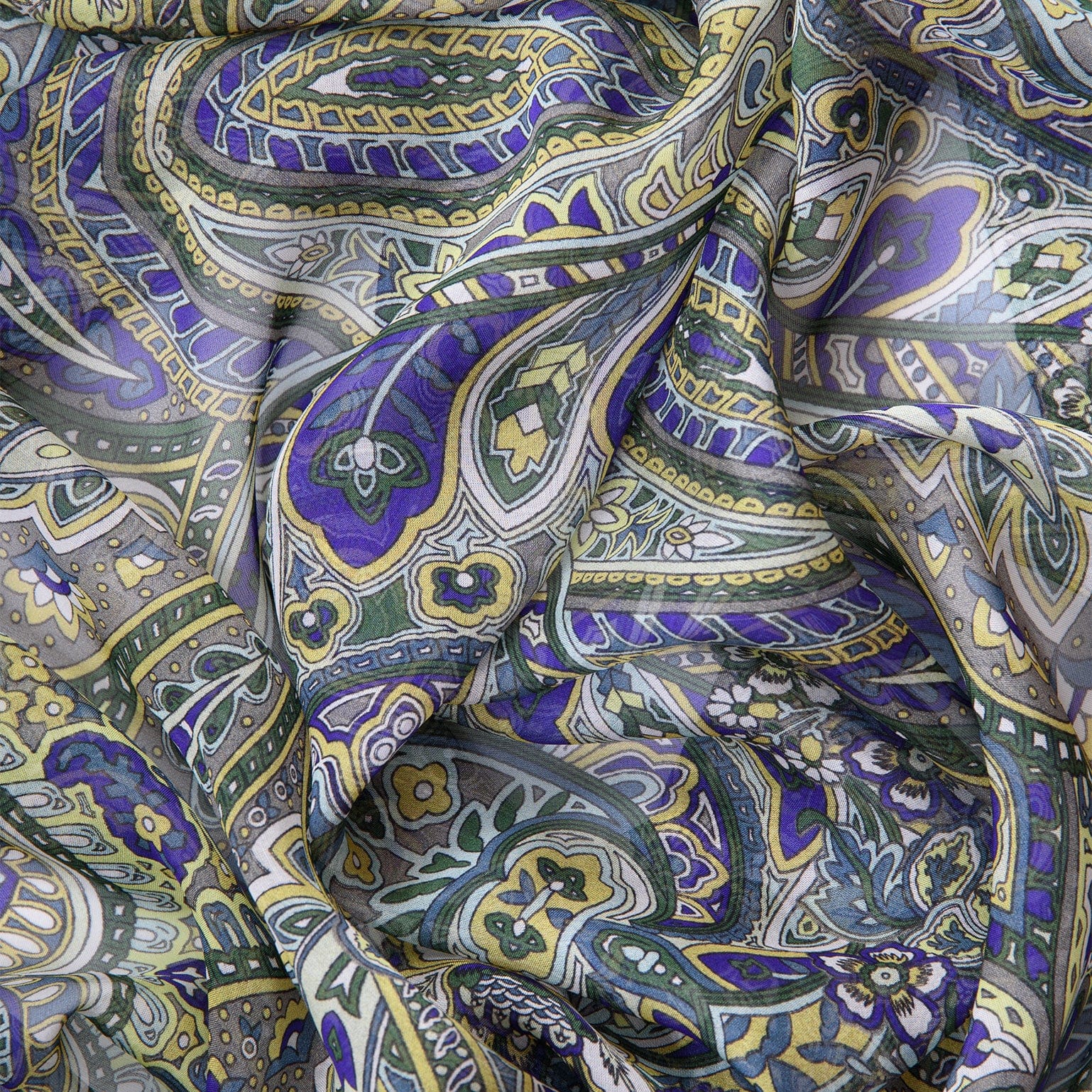 Helena - Silk Scarf Shawl - Green - Solstik