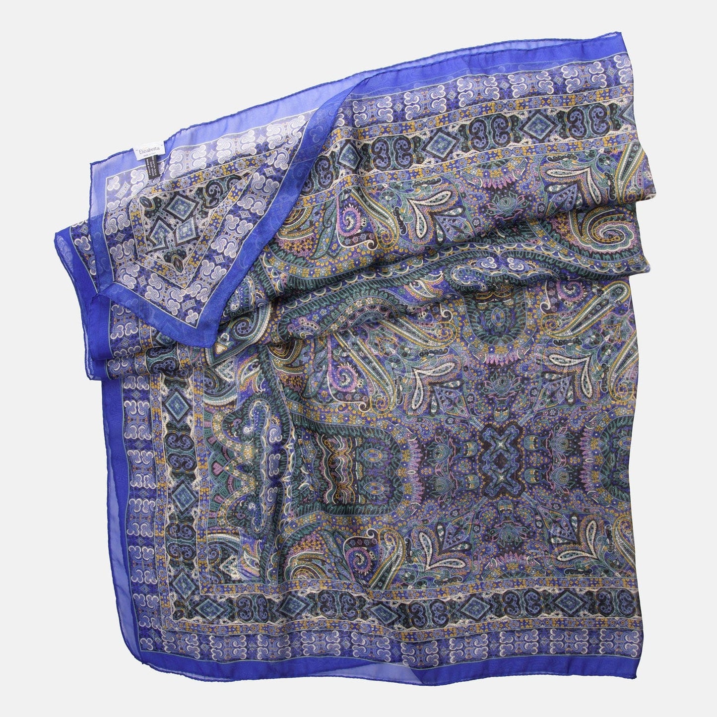 Ambra - Silk Scarf Shawl - Blueberry - Solstik