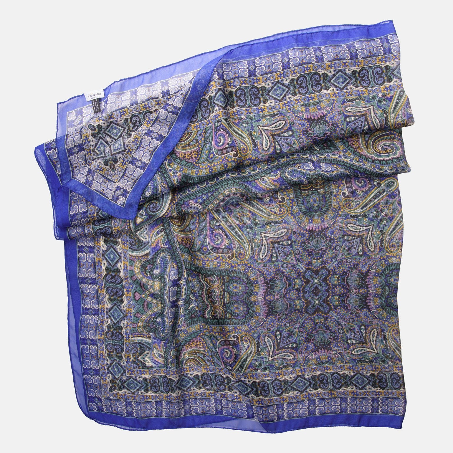 Ambra - Silk Scarf Shawl - Blueberry - Solstik