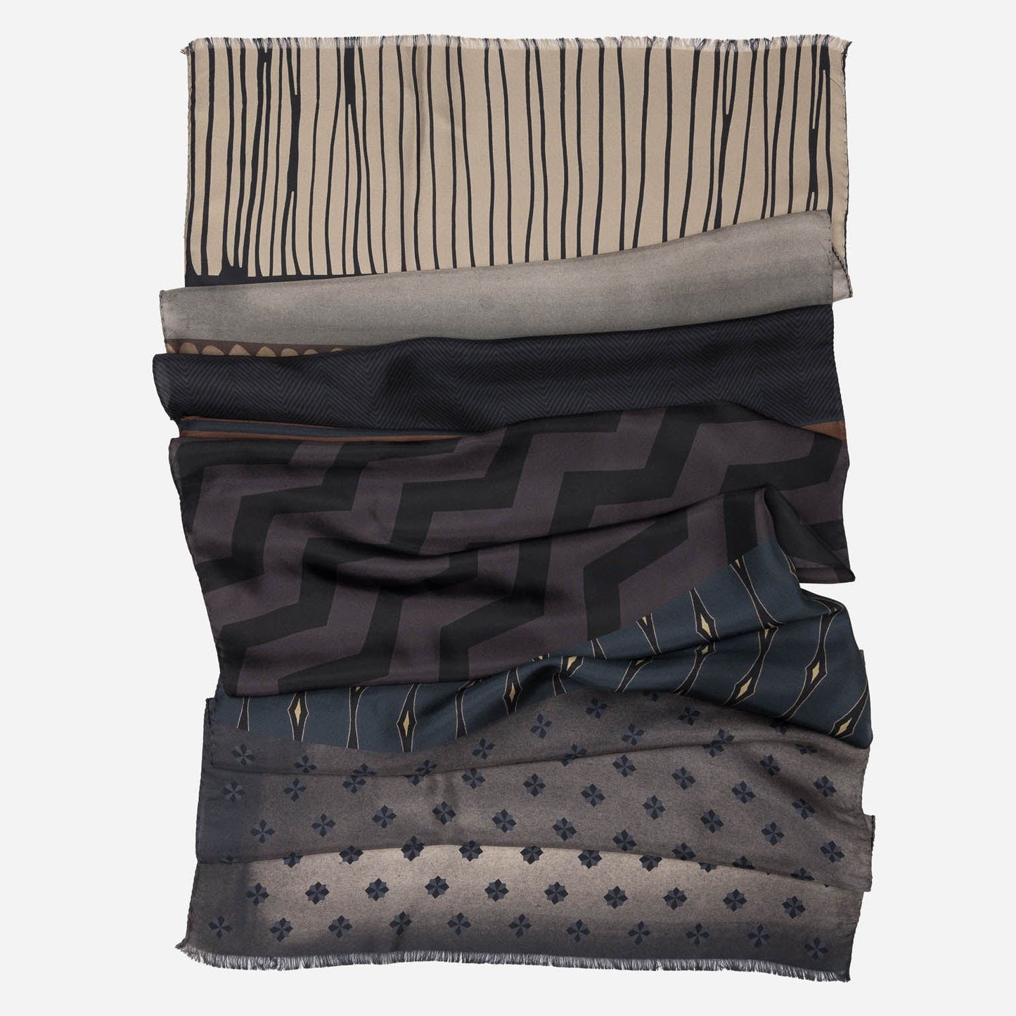 Atri - Long Silk Scarf - Plum - Solstik