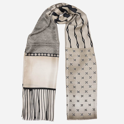 Atri - Long Silk Scarf - Sand - Solstik