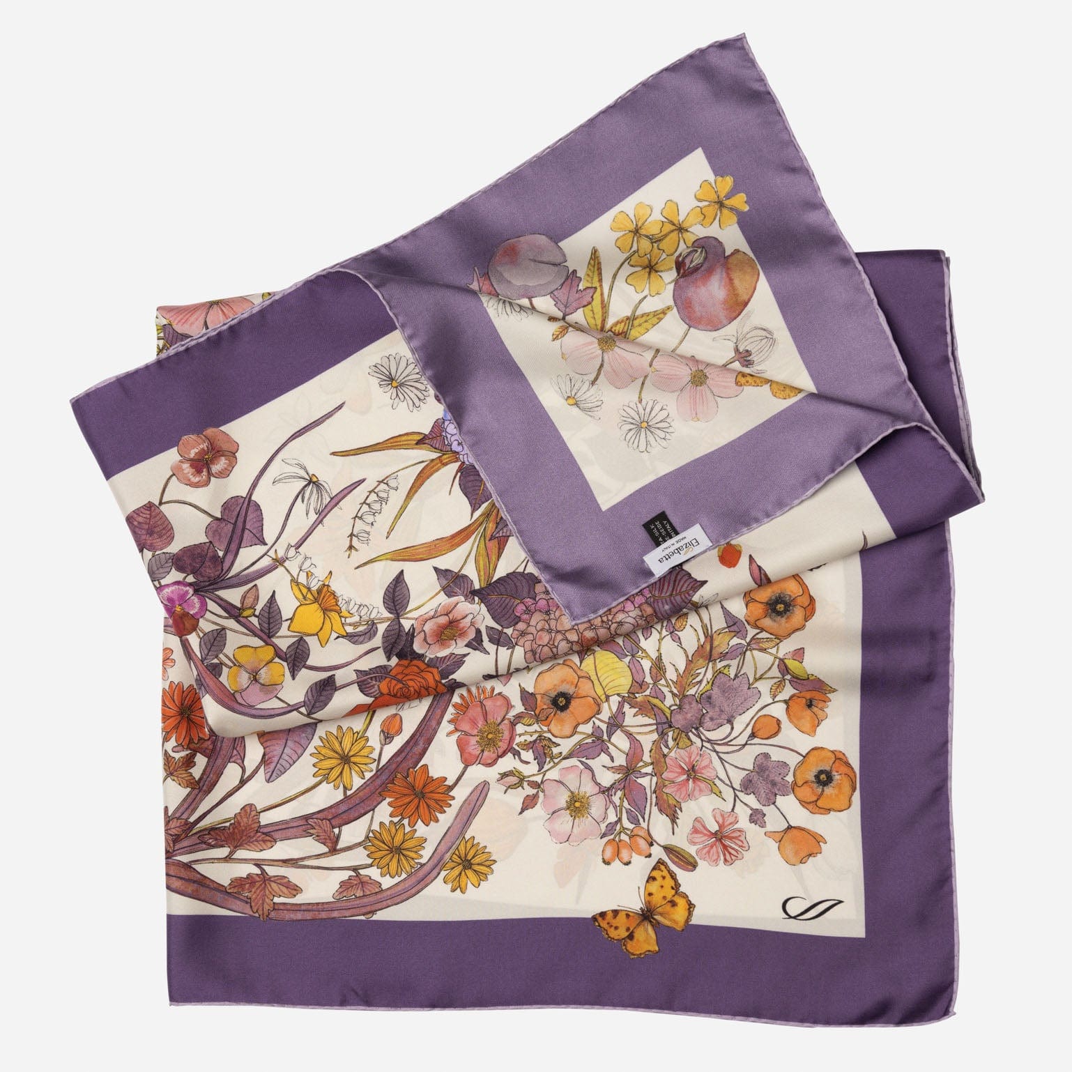 Flora - Silk Foulard - Violet - Solstik