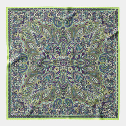 Helena - Silk Scarf Shawl - Green - Solstik