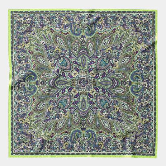 Helena - Silk Scarf Shawl - Green - Solstik