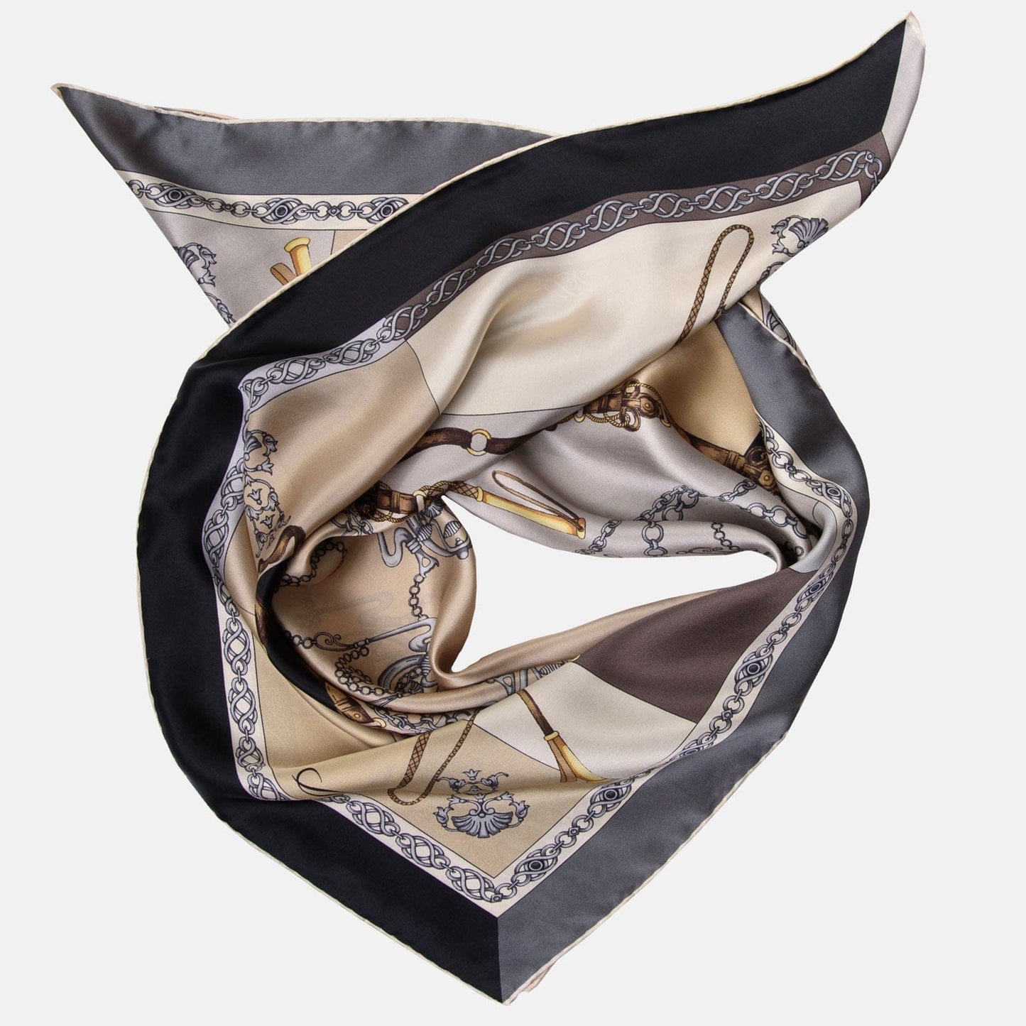 Gabriella - Silk Foulard - Hazelnut - Solstik