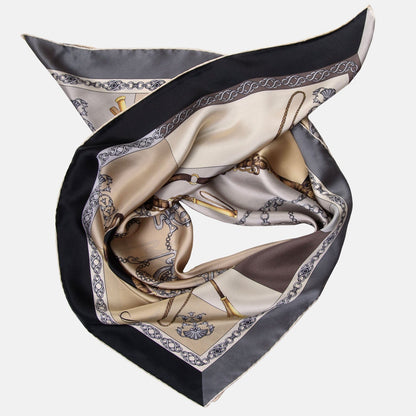 Gabriella - Silk Foulard - Hazelnut - Solstik