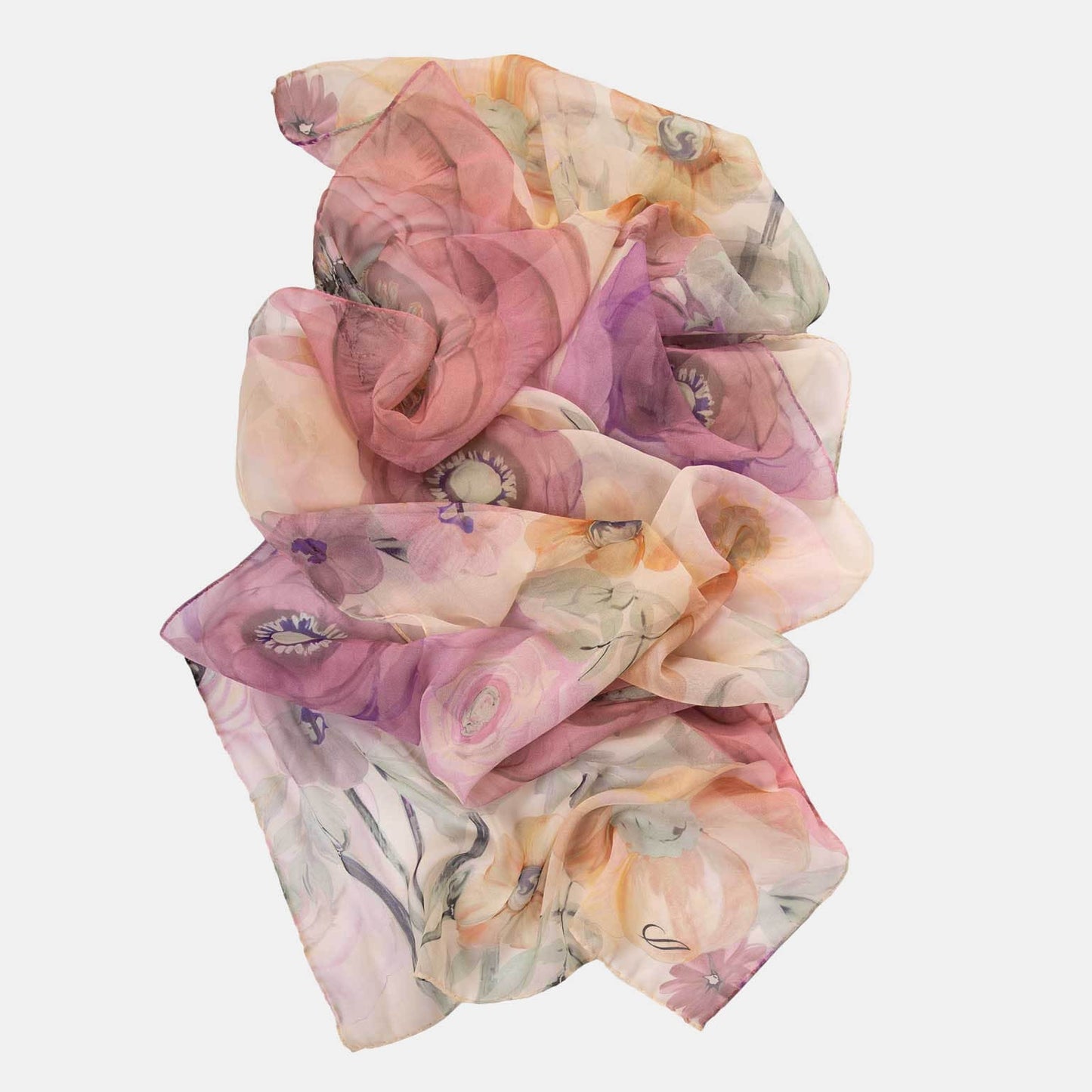 Campo de' Fiori - Long Silk Scarf - Mauve - Solstik