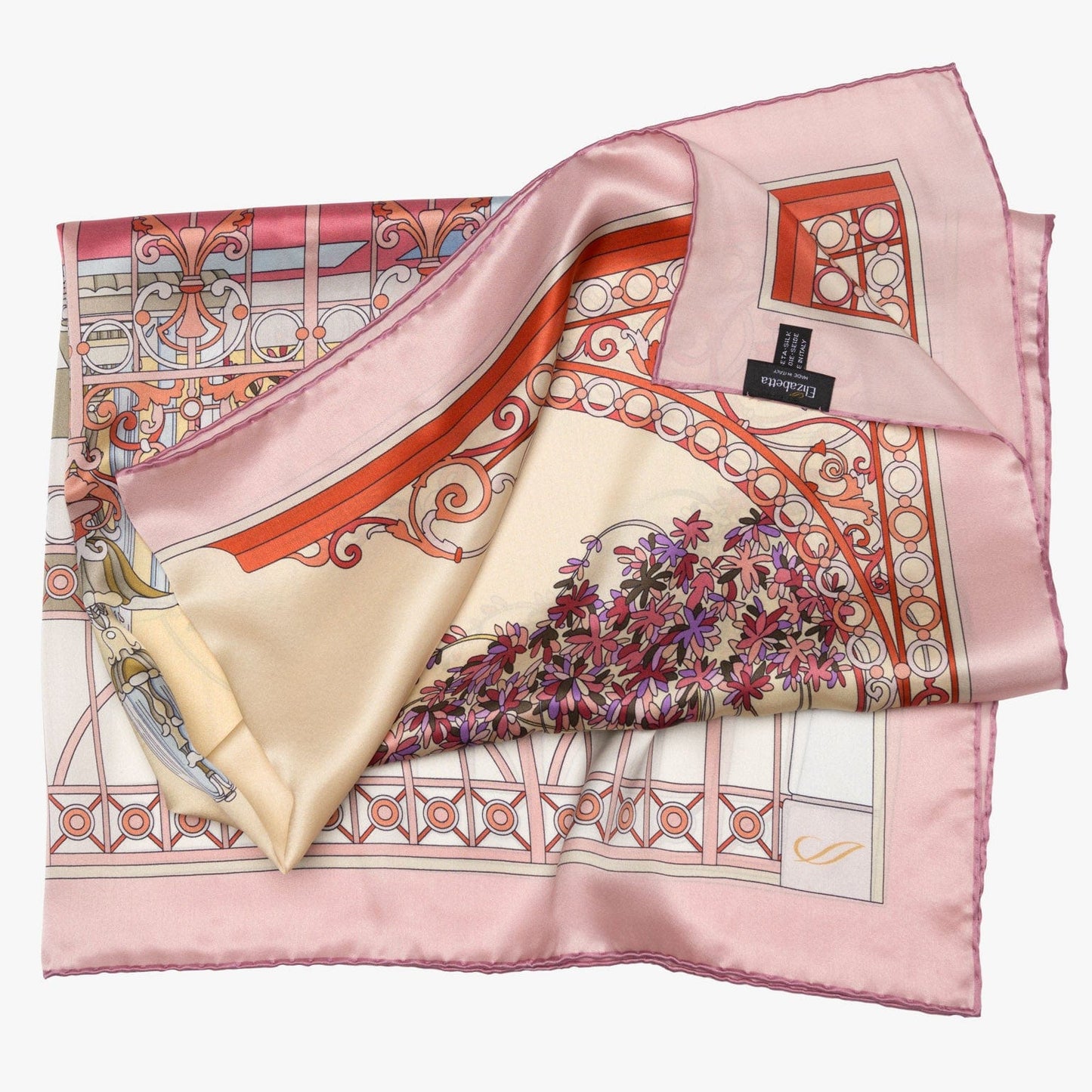 Garden of Dreams - Silk Foulard - Pink - Solstik
