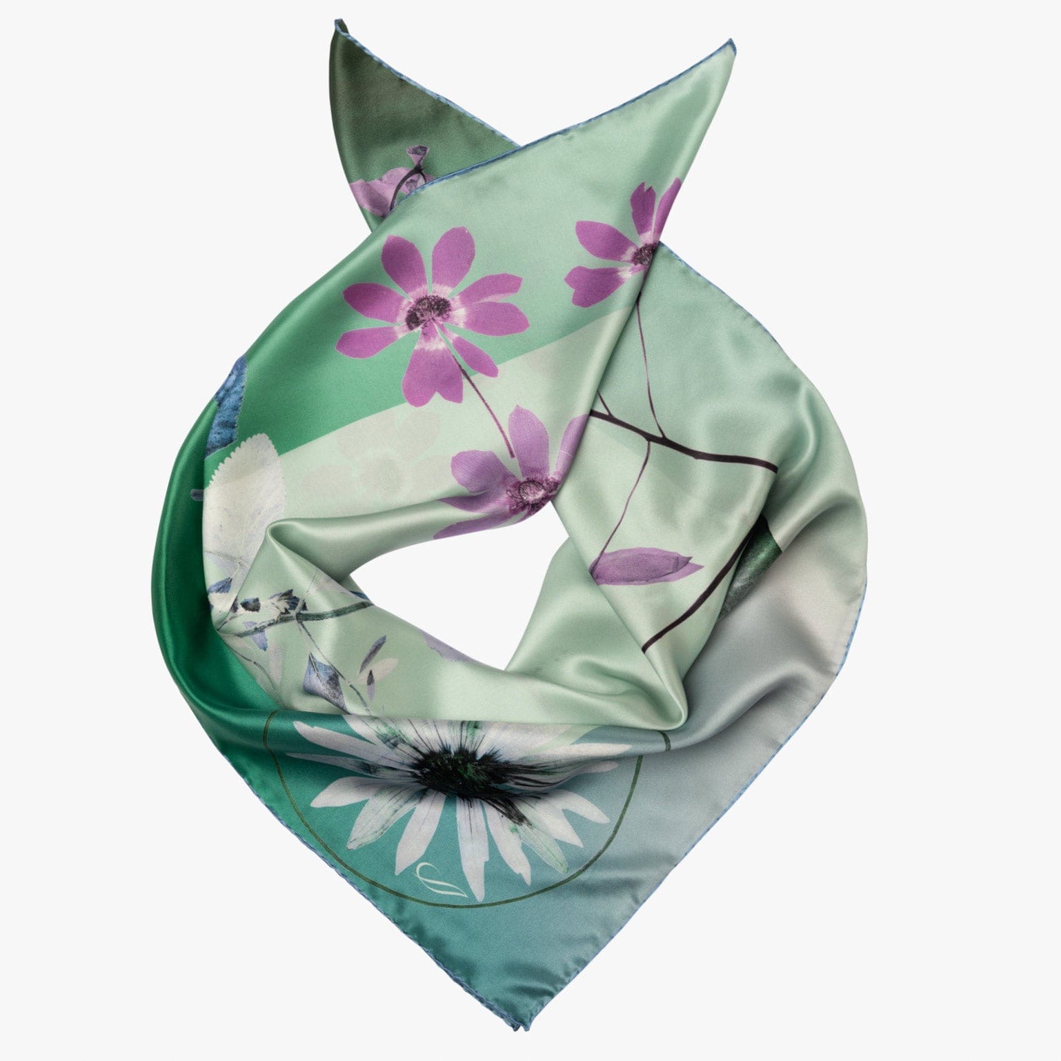 Cristina - Silk Foulard - Laurel Green - Solstik