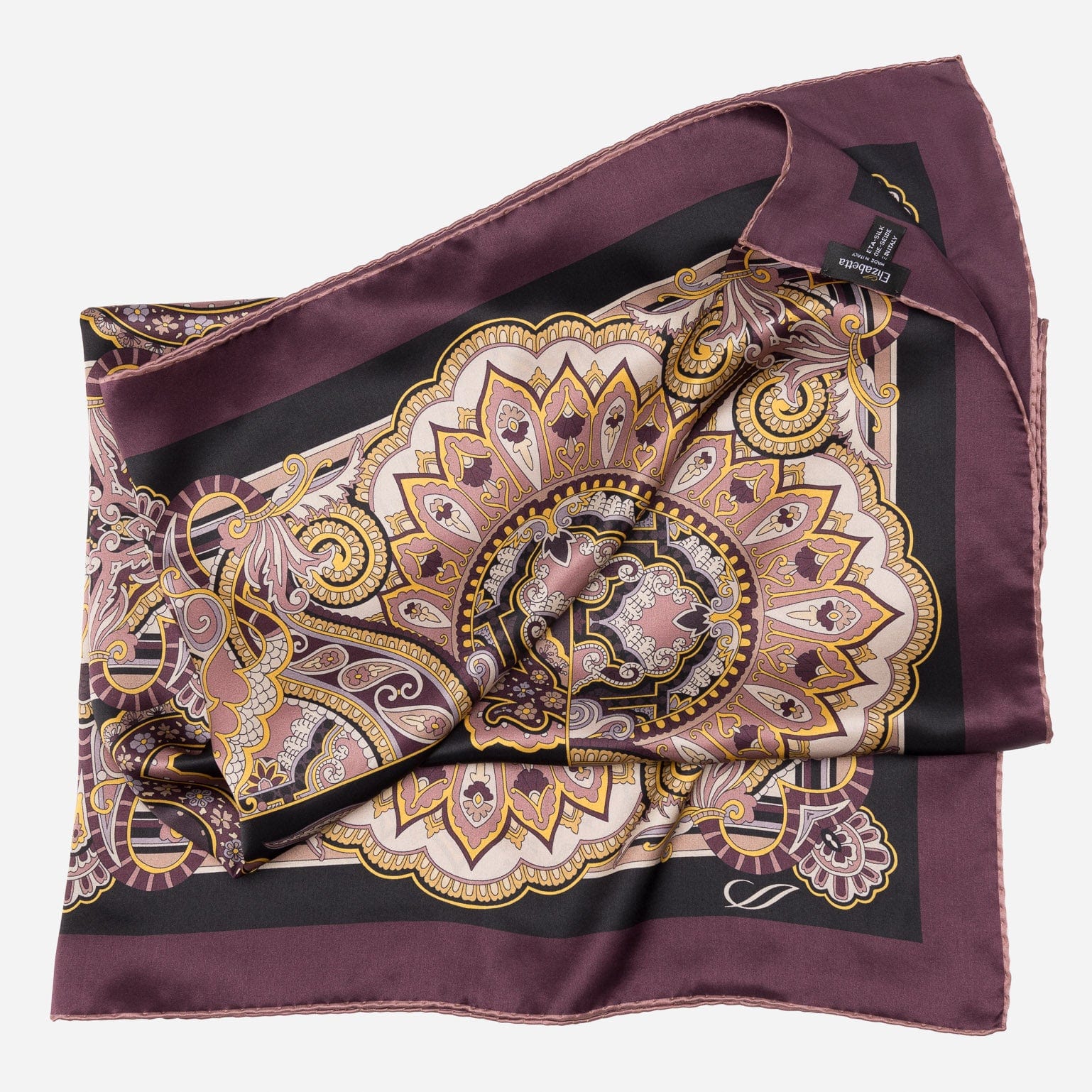 Malta - Silk Foulard - Plum - Solstik
