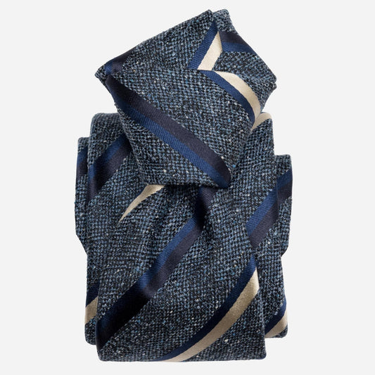 Velletri - Silk Jacquard Tie - Blue - Solstik