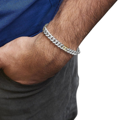 Gold-Plated Sterling Silver Diamond Bracelet - 7.5" - Solstik