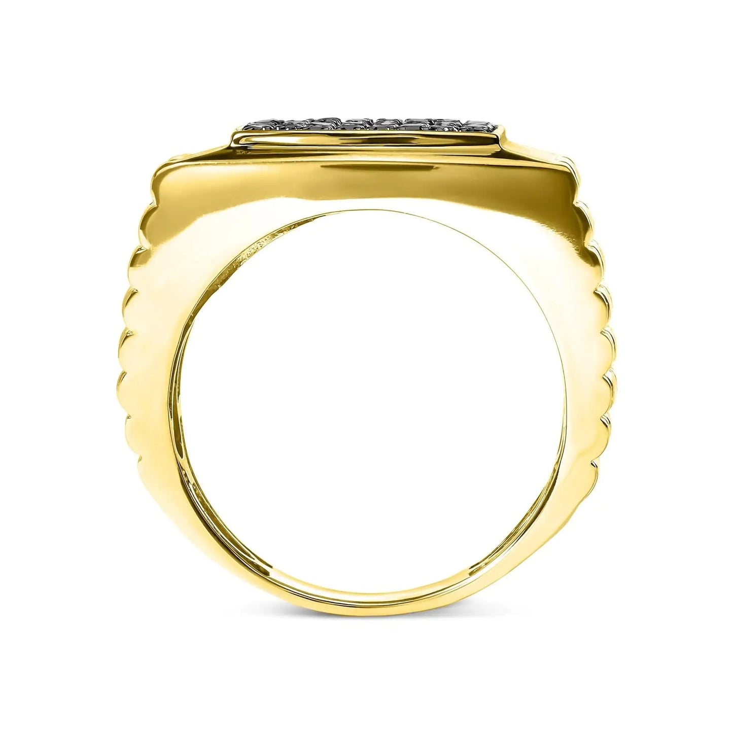 Gold Premier Black Diamond Gent's Ring 1.25cttw - Solstik
