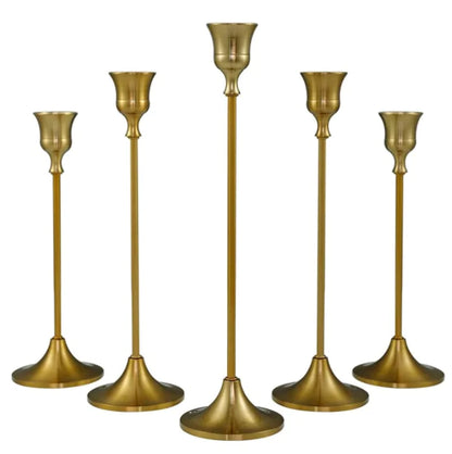 Elegant Vintage Gold Candle Holder - Solstik #