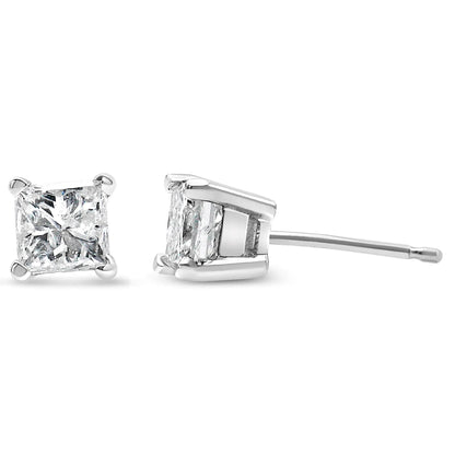 14K Princess Cut Diamond Stud Earrings 0.5ct TW - Solstik