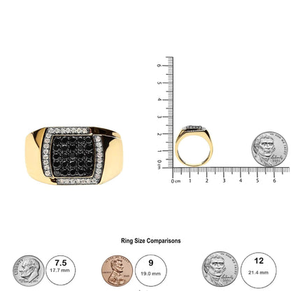 Men's 14K Gold & Silver 1ct Diamond Duo Ring - Solstik